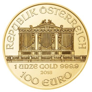 2018 1 oz Gold Austrian Philharmonic Coin BU - Image 2