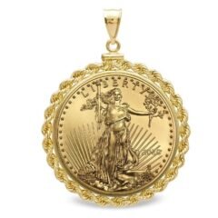 2020 1 oz Gold Eagle Pendant (Rope-ScrewTop Bezel)