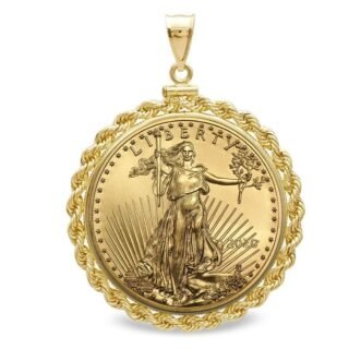 2020 1 oz Gold Eagle Pendant (Rope-ScrewTop Bezel)