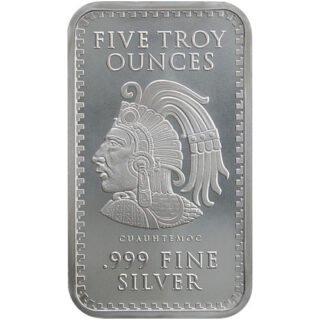 5 oz Aztec Calendar Silver Bar - Image 2