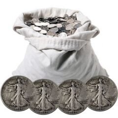 90% Silver Walking Liberty Half Dollars ($500 FV, Circulated)